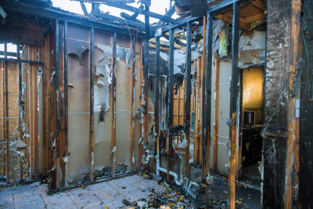 Professional Fire Damage Restoration technician working in Holdenville, OK